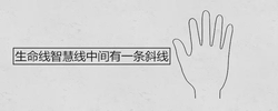 生命線智慧線中間有一條斜線代表什麼